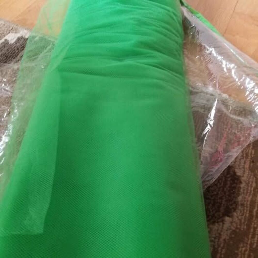 40 yards of tulle parrot green color